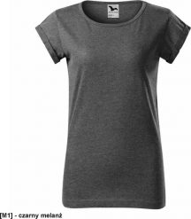 MALFINI Fusion 164 - ADLER - Koszulka damska, 160 g/m, 65% poliester, 35% bawełna, - czarny melanż XS. Czarne t-shirty damskie Malfini, m, bez wzorów, z bawełny, bez kołnierzyka. Za 16.74 zł.