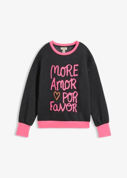 Bluza z mieszanki bawełny. Czerwone bluzy damskie bonprix, bez wzorów, z bawełny, bez kaptura. Za 94.99 zł.