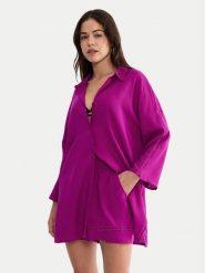 Triumph Koszulka piżamowa Summer Wear 10227228 Różowy Regular Fit. Czerwone koszule nocne damskie Triumph, bez wzorów, ze lnu, bez ramiączek. Za 179.99 zł.