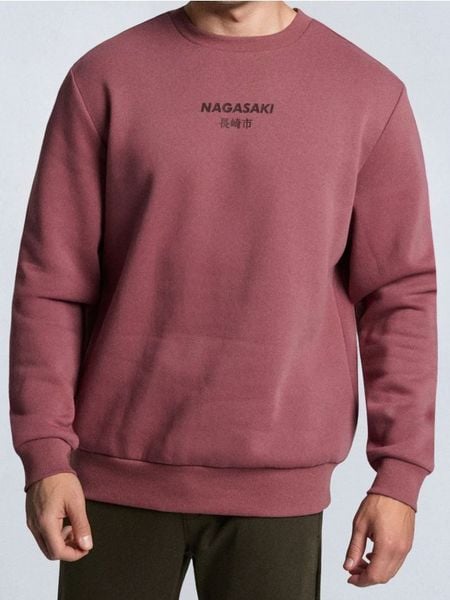 Bluza crewneck z napisem - fioletowy. Fioletowe bluzy męskie Sinsay, l, bez wzorów, bez kaptura. Za 29.99 zł.