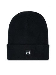 Under Armour Czapka Halftime Cuff 1373155-001 Czarny. Czarne rękawiczki męskie Under Armour, na zimę, bez wzorów, z materiału. Za 89.99 zł.