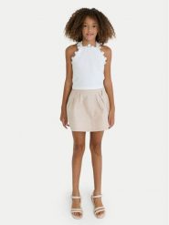 Mayoral Top 6015 Biały Regular Fit. Białe t-shirty i topy dla dziewczynek Mayoral, bez wzorów, z bawełny, bez ramiączek. Za 99.99 zł.