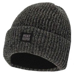 Damska czapka termoaktywna Heatkeeper Chenille ciemnoszara. Szare czapki i kapelusze damskie HEAT KEEPER, bez wzorów, z dzianiny. Za 99.78 zł.