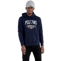Bluza z kapturem New Orleans Pelicans NBA. Niebieskie bluzy męskie New Era, m, bez wzorów, z kapturem. W wyprzedaży za 165.00 zł.