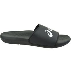 Sandały Dorosły Asics Slides czarny. Czarne klapki damskie Asics, bez wzorów, bez obcasa, bez zapięcia. Za 69.99 zł.