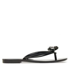 Japonki Melissa. Czarne klapki damskie Melissa, bez wzorów, bez obcasa. Za 219.99 zł.