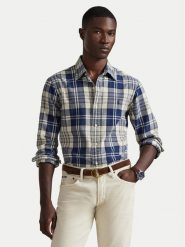 Polo Ralph Lauren Koszula 710953707004 Granatowy Custom Fit. Niebieskie koszule męskie Polo Ralph Lauren, m, bez wzorów, z bawełny, bez kołnierzyka, bez ramiączek. Za 769.99 zł.