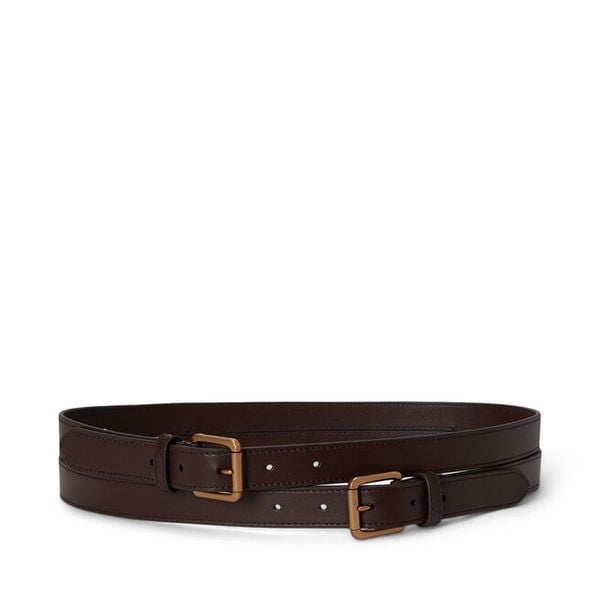 Pasek LAUREN RALPH LAUREN. Brązowe paski damskie Lauren Ralph Lauren, bez wzorów. Za 539.99 zł.