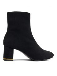 Ted Baker Botki Noranas 271544 Czarny. Czarne botki damskie Ted Baker, ze skóry, bez obcasa, na słupku, bez zapięcia. Za 779.99 zł.