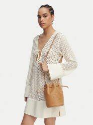 Calvin Klein Torebka Bold Ck Small LV04F3640G Beżowy. Brązowe torebki do ręki damskie Calvin Klein, bez wzorów, ze skóry, bez dodatków. Za 409.99 zł.