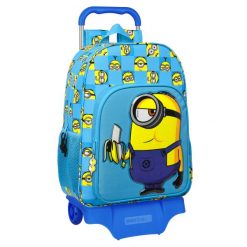 Torba szkolna z kółkami Minions Minionstatic Poliester. Niebieskie torby i plecaki dziecięce safta, z poliesteru. Za 254.50 zł.