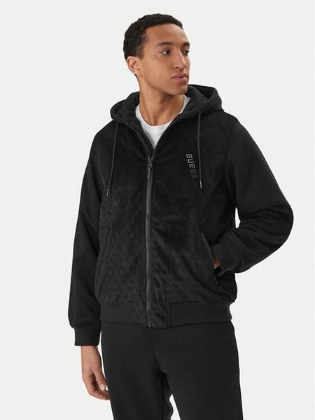Guess Kurtka przejściowa Z6RL00 KD622 Czarny Regular Fit. Czarne kurtki męskie Guess, m, z aplikacjami, z syntetyku, bez kaptura. Za 432.99 zł.