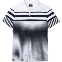 Shirt polo w paski bonprix biało-ciemnoniebieski w paski. Koszulki polo męskie marki bonprix. Za 69.99 zł.