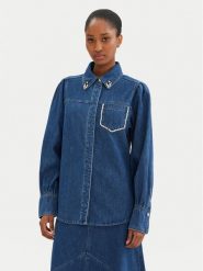 Bruuns Bazaar Koszula jeansowa Bess BBW4231 Niebieski Regular Fit. Niebieskie bluzki damskie Bruuns Bazaar, bez wzorów, z bawełny, bez kołnierzyka, bez ramiączek. Za 459.99 zł.