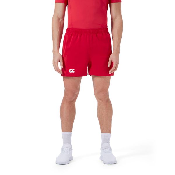Szorty Canterbury Avantage 2.0. Czerwone krótkie spodenki sportowe męskie CANTERBURY, l, bez wzorów, z materiału. Za 250.00 zł.