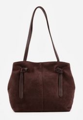 Brązowa Torebka w Stylu Shopperki o Regulowanym Kształcie Ozdobiona Supełkami Thessestra. Brązowe torebki do ręki damskie Renee, bez wzorów, z jeansu, eleganckie, duże, bez dodatków. Za 119.99 zł.
