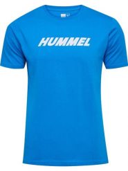 Koszulka z logo Hummel Elemental. Niebieskie koszulki sportowe męskie Hummel, s, bez wzorów, z bawełny, bez kołnierzyka, bez ramiączek, na fitness i siłownię. Za 146.50 zł.