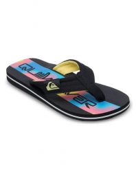 Sandały dla Chłopcy MOLOKAI LAYBACK Czarny. Czarne sandały chłopięce Quiksilver, z bawełny, bez zapięcia. Za 66.49 zł.