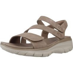 Sandały Skechers Model Easy Going Kolor Brązowy. Brązowe sandały damskie Skechers, bez wzorów, z syntetyku, bez obcasa, bez zapięcia. Za 242.99 zł.