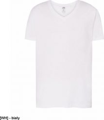 JHK T-Shirt V-neck JHK TSUA PICO - męska koszulka V-NECK z krótkim rękawem, wzmocniony lycrą, ściągacz, 100% bawena stabilizowana - biały 2XL. Białe t-shirty męskie JHK, m, bez wzorów, z lycry, bez kołnierzyka. Za 15.62 zł.