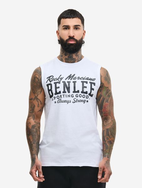 Tank top Benlee Lastarza. Białe t-shirty męskie BENLEE, xl, bez wzorów, z bawełny, bez kołnierzyka. Za 148.00 zł.