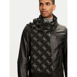 Szalik Guess. Czarne szaliki męskie Guess, z aplikacjami. Za 209.99 zł.