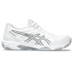 Buty halowe damskie Asics Gel-Rocket 11. Białe obuwie sportowe damskie Asics, bez wzorów, do siatkówki. Za 279.00 zł.
