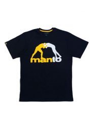 Koszulka sportowa męska Manto Logo z krótkim rękawem. Czarne koszulki sportowe męskie Manto, m, bez wzorów, z bawełny, bez kołnierzyka, bez ramiączek. Za 99.00 zł.