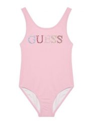Guess Strój kąpielowy J5GZ01 KCA60 Różowy. Czerwone stroje kąpielowe dla dziewczynek Guess, z aplikacjami, z syntetyku. Za 139.99 zł.