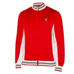 Bluzy sportowa męska Fila Functional Classic Retrolook. Czerwone bluzy męskie Fila, m, bez wzorów, bez kaptura. Za 419.00 zł.