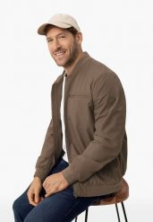 Bomberka męska J-BAZIL. Brązowe kurtki męskie Volcano, na jesień, m, bez wzorów, z jeansu. Za 329.99 zł.