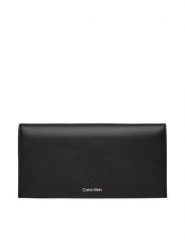 Calvin Klein Portfel Ck Narrate Large Origami Wallet K60K613004 Czarny. Czarne portfele damskie Calvin Klein, bez wzorów, ze skóry. Za 279.99 zł.