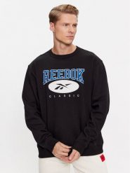 Reebok Bluza Archive Essentials II0696 Czarny Regular Fit. Czarne bluzy męskie Reebok, m, bez wzorów, z bawełny, bez kaptura. Za 169.99 zł.