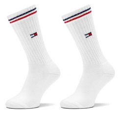 Skarpety długie Tommy Hilfiger. Białe skarpety damskie Tommy Hilfiger, bez wzorów. Za 59.99 zł.