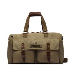 Torba Aeronautica Militare. Brązowe torby sportowe męskie Aeronautica Militare, bez wzorów, małe. Za 834.99 zł.