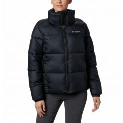 Kurtka Turystyczna Puchowa Damska Columbia Puffect Jacket. Czarne kurtki damskie Columbia, xl, bez wzorów, z puchu, bez kaptura. Za 578.99 zł.