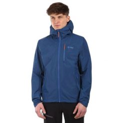 Kurtka wodoodporna Kilpi Sonna. Niebieskie kurtki męskie Kilpi, m, bez wzorów, trekkingowe. Za 422.05 zł.