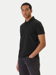 Calvin Klein Jeans Polo Classic Monogram LV04RD255G Czarny Regular Fit. Czarne koszulki polo męskie Calvin Klein Jeans, m, bez wzorów, z bawełny, bez ramiączek. Za 289.99 zł.