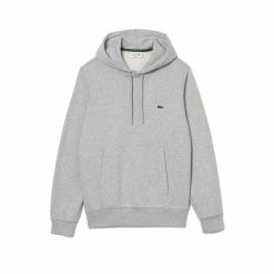 Bluza z kapturem Męska Lacoste Jasnoszary. Szare bluzy męskie Lacoste, m, bez wzorów, z bawełny, z kapturem, na golfa. Za 459.75 zł.