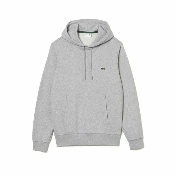 Bluza z kapturem Męska Lacoste Jasnoszary. Szare bluzy męskie Lacoste, m, bez wzorów, z bawełny, z kapturem, na golfa. Za 464.95 zł.