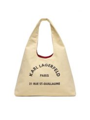 KARL LAGERFELD Torebka B1W50015 Beżowy. Brązowe torebki do ręki damskie KARL LAGERFELD, bez wzorów, z materiału, bez dodatków. Za 389.99 zł.