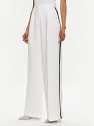 Maryley Spodnie materiałowe 24EB806/43BN Biały Wide Leg. Białe spodnie materiałowe damskie Maryley, s, bez wzorów, z materiału. Za 379.99 zł.