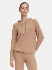 Guess Bluza O6BR02 Z1144 Brązowy Regular Fit. Brązowe bluzy damskie Guess, xs, z aplikacjami, z syntetyku, bez kaptura. Za 344.99 zł.