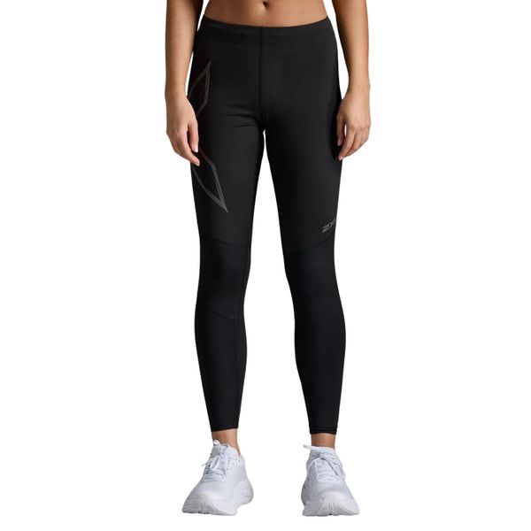 Damskie legginsy 2XU Ignition Shield. Czarne legginsy damskie 2XU, bez wzorów, do biegania. Za 493.00 zł.