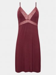 Femilet by Chantelle Koszula nocna Jazz FNA540 Bordowy Regular Fit. Czerwone koszule nocne damskie Femilet by Chantelle, bez wzorów, z wiskozy, bez ramiączek. Za 179.99 zł.