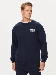 Fila Bluza FAM0671 Granatowy Relaxed Fit. Niebieskie bluzy męskie Fila, m, bez wzorów, z bawełny, bez kaptura. Za 139.99 zł.