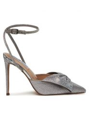 Steve Madden Szpilki Vincentia-R Heeled s SM11003650 Srebrny. Szare szpilki damskie Steve Madden, bez wzorów, z materiału, bez obcasa, bez zapięcia. Za 459.99 zł.