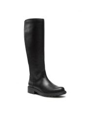 Clarks Kozaki Orinoco2 Rise 261747894 Czarny. Czarne kozaki damskie Clarks, ze skóry, bez obcasa, na płaskiej podeszwie. Za 989.99 zł.
