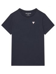 Guess T-Shirt L5YI38 K5M20 Granatowy Regular Fit. Niebieskie t-shirty dla chłopców Guess, z aplikacjami, z bawełny, bez ramiączek. Za 74.99 zł.