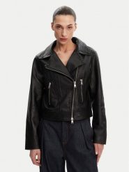 French Connection Kurtka skórzana 7DZI5 Czarny Regular Fit. Czarne kurtki damskie French Connection, s, bez wzorów, ze skóry, bez kaptura. Za 1,079.00 zł.